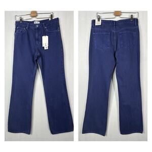 Zara Jeans 8 Royal Blue Bootcut Fit 32 X 33 Cotton Trendy Thick Casual NEW